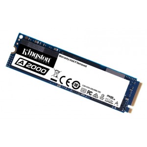 Kingston A2000 1TB M.2 NVMe PCIe SSD - 3D NAND 2000/1100MB/s 150/180K IOPS 150TBW XTS-AES 256-bit Encryption 2M hrs MTBF 5yr wty