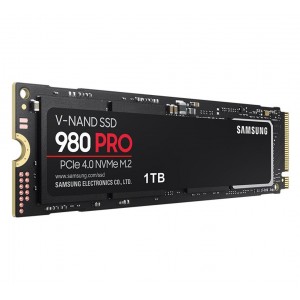 Samsung 980 Pro 1TB NVMe SSD 7000MB/s 5000MB/s R/W 1000K/1000K IOPS 600TBW 1.5M Hrs MTBF M.2 2280 PCIe 4.0 Gen4 3-bit MLC V-NAND 5yrs Wty