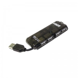LASER 4-Port USB Hub NO Power Required USB 2.0 Mini Hub 