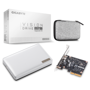 Gigabyte Vision Drive 1TB External SSD Upgrade Kit, USB-C, Sequential Read/Write ~2000MB/s, Shock Resistant MIL-STD 516.6