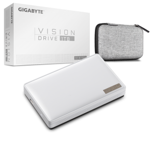 Gigabyte Vision Drive 1TB External SSD, USB-C, Sequential Read/Write ~2000MB/s, Shock Resistant MIL-STD 516.6