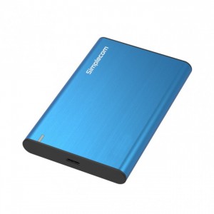 SIMPLECOM SE221-BLUE SE221 Aluminium 2.5'' SATA HDD/SSD to USB 3.1 Enclosure Blue USB 3.1 Gen 1 support up to 5Gbps data transfer rate
