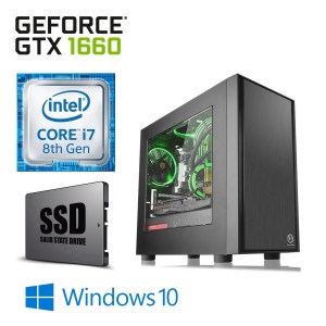 Intel Core i7 8700 1TB+120GB SSD 8GB GTX 1660 6GB Gaming Computer Desktop PC