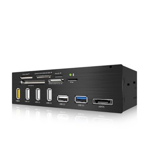 ICY BOX Standard 5.25" drive bay USB 3.0 multi card reader with an eSATA port and a USB charging port IB-867