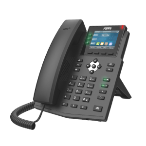 Fanvil X3U Enterprise IP Phone - 2.8' Colour Screen, 3 Lines, No DSS Buttons, Dual Gigabit NIC