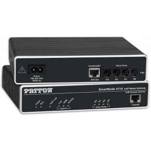 Patton SN4112/JS  SmartNode Dual FXS VoIP Gateway 1x10/100baseT, H.323 and SIP, External Power