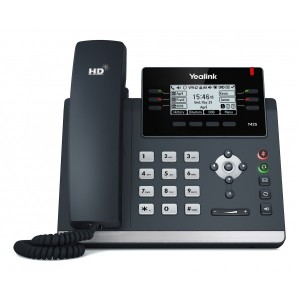 Yealink T42S 12 Line IP phone, 2.7'192x64 pixel graphical LCD with backlight, Dual Gigabit Ports, 6 Program keys/BLF/XML/HDV, 1x USB Port, Opus Suppor