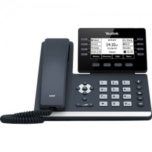 Yealink SIP-T53, 12 Line IP HD Phone, 3.7' 360 x 160 greyscale screen, HD voice, Dual Gig Portsi, USB 2.0 Port
