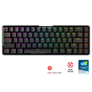 ASUS M601 ROG FALCHION NX/NXBN/US Compact 65% Wireless Mechanical Gaming Keyboard, 68 Keys, Interactive Touch panel, 450 Hours, ROG NX Switches, RGB