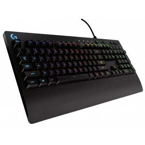 Logitech G213 Prodigy RGB Gaming Keyboard, 16.8 Million Lighting Colors Mech-Dome Backlit Keys Dedicated Media Controls Spill-Resistant Durable (LS)