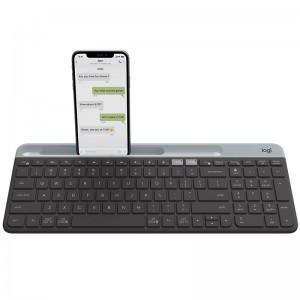 Logitech K580 Unifying Slim Easy Switch Multi-Device Wireless Keyboard - 18 months Battery Life,  Mac/iOS/Andriod/Windows, Bluetooth + USB - Graphite