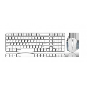 Rapoo X1800S-WHITE X1800S 2.4GHz Wireless Optical Keyboard Mouse Combo Black - 1000DPI Nano