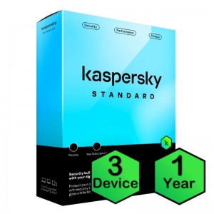Kaspersky Standard Physical Card (3 Device, 1 Account, 1 Year) Supports PC, Mac, & Mobile (KIS/Internet Security New Equivalent)