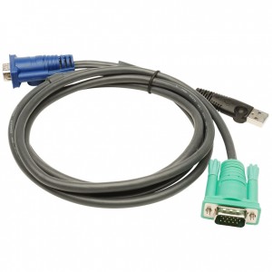 ATEN 2L-5202U KVM Cable 1.8m with VGA & USB to 3in1 SPHD
