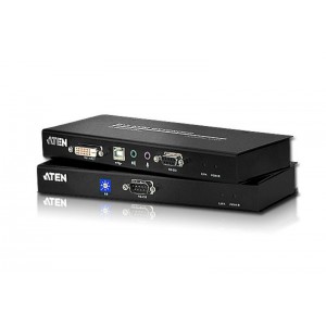 Aten USB DVI Dual Link Cat 5 KVM Extender, extends up to 1024 x 768 @ 60m and 2560 x 1600 @ 60Hz @ 40m, extends RS232 and 3.5mm audio