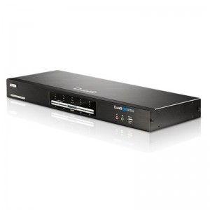 Aten 4 Port USB Dual-View DVI KVMP Switch with Audio and USB 2.0 Hub - Cables Included [CS1644A]