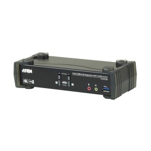 Aten 2 Port USB 3.0 4K DisplayPort KVMP Switch, Build-in MST Hub, with 1 HDMI and 1 DP outputs