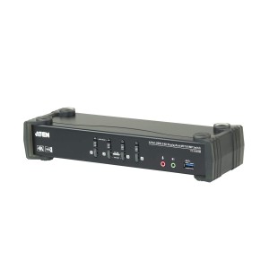 Aten 4 Port USB 3.0 4K DisplayPort KVMP Switch, Build-in MST Hub with 1 HDMI and 1 DP outputs