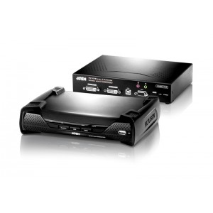 Aten DVI Dual Display KVM over IP Extender; 1920 x 1200 @ 60 Hz; 24-bit Color Depth, Flexible Connections, Supports Digital and Analog Video Otpt (LS)