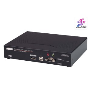 Aten 4K DP Single Display KVM over IP Transmitter with Power over Ethernet, power adapter not included