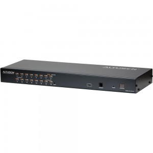 Aten 1-Console High Density Cat 5 KVM 16 Port with Daisy-Chain Port, supports 1920x1200 up to 30m on supported adapters, KVM Adapters not included