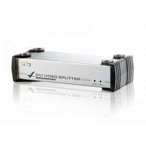 Aten VS164-AT-U  Video Splitter 4 Port DVI Video Splitter w/ Audio, 1920x1200@60Hz, Cascadable to 3 Levels (Up to 64 Outputs)