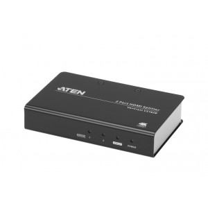 Aten 2 Port True 4K Splitter. HDMI 2.0, HDCP 2.2. Support HDR. Up to 4096 x 2160 / 3840 x 2160 @ 60Hz (4:4:4 8bits)