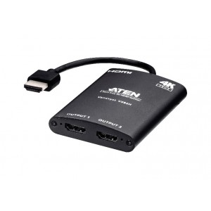 Aten 2 Port True 4K Compact Splitter, USB powered, auto-downscaling feature, supports up to 4096 x 2160 / 3840 x 2160 @ 60Hz (4:4:4), HDCP 2.2 complia