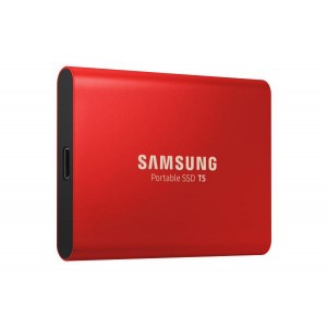 Samsung T5 Portable SSD 500GB/Up to 540MB/Sec Transfer speed/Metallic Red/51g