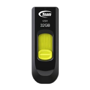 Team C141 USB 2.0 32GB Black & Yellow, Sliding Connector, 15MB/s Read*, 9g, Lifetime Warranty - Never again Deal...Stock on hand only.