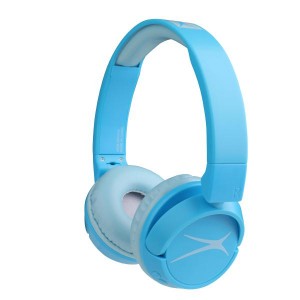 Altec Lansing Kids Friendly 2-in1 Volume limited Bluetooth Headphones BLUE - (Bluetooth, Volume Limited under 85 dB, 3.5mm AUX, 4 Hrs Battery)