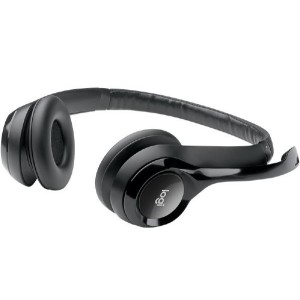 Logitech Wired USB Headset H390 Black Noise Cancelling MIC 1.8m Cable In-line Audio Control