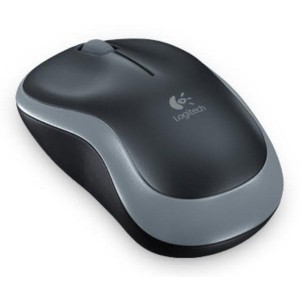 Logitech Wireless Mouse M185, 3 Button, Optical, 1000 DPI, USB Receiver, Scroll Wheel, Colour: Grey, 2.4GHz (Powered by 1xAA Battery, included).