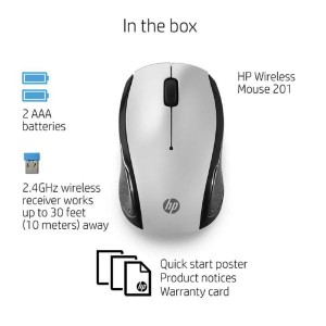 HP 201 Pk Silver Wireless Mouse