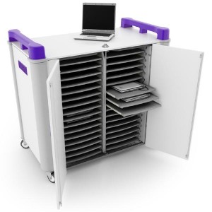 LapCabby 32 Horizontal | 32-Device Mobile AC Charging Trolley for Laptops, Tablets & Chromebooks up to 19" - Horizontal