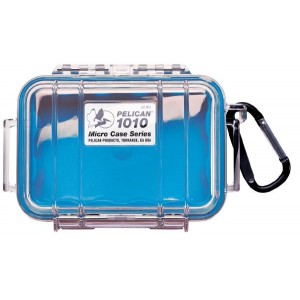 Pelican 1010 Micro Case - Clear with Blue