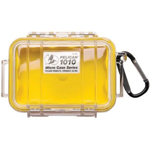Pelican 1010 Micro Case - Clear with Yellow