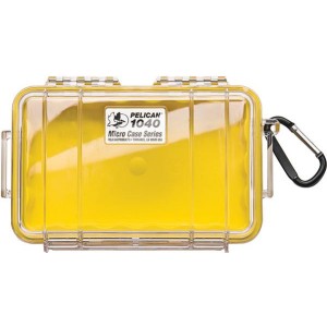 Pelican 1040 Micro Case - Clear with Yellow