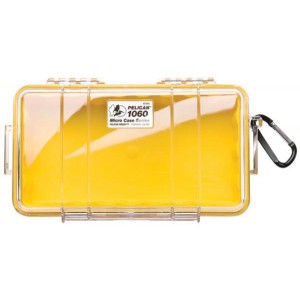 Pelican 1060 Micro Case - Clear with Yellow