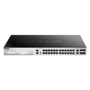 D-Link 54 port Stackable Gigabit Switch with 48 1000Base-T ports and 4 10 Gigabit SFP+ ports and 2 10GBASE-T ports.