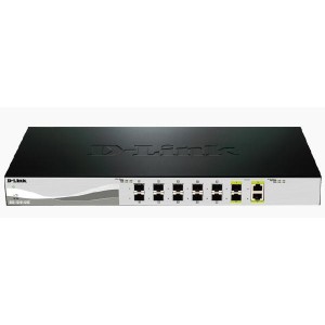 D-LINK DXS-1210-12SC 12-Port 10 Gigabit WebSmart Switch with 12 SFP+ Ports and 2 10GBase-T (Combo) ports