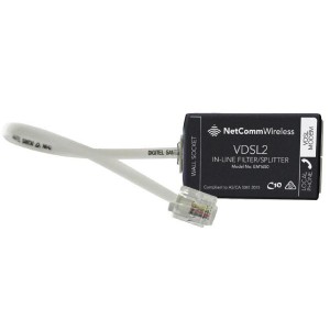 NetComm EM1690B VDSL/ADSL2+ In-Line Splitter/Filter Australian Certified used by NBN