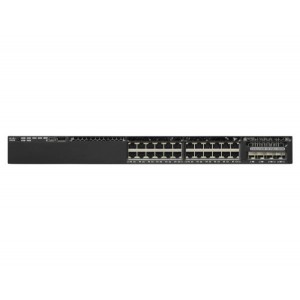 Cisco WS-C3650-24PD-E Catalyst Standalone with Optional Stacking 24-Port GbE PoE+ & 2 x 10GbE Uplink ports with 640WAC power supply, 1 RU, IP Services