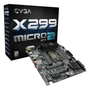 EVGA X299 MICRO ATX 2, 121-SX-E296-KR, LGA 2066, Intel X299, SATA 6Gb/s, USB 3.1 Gen2, USB 3.1 Gen1, mATX, Intel Motherboard