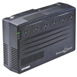 PowerShield SafeGuard 750VA/450W Line Interactive, Powerboard Style UPS with AVR, Telephone or Modem Surge Protection. Wall Mountable.