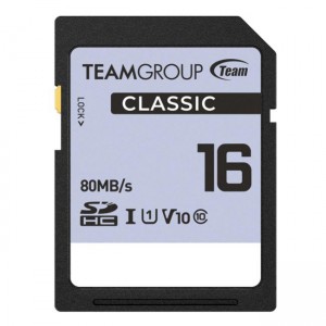 TEAM TCSDHC16GIV1001 Classic 16GB SDHC UHS-I U1 V10 Memory Card - Image 1