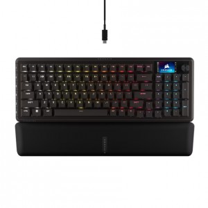 Corsair CH-91E901E-NA Vanguard 96 Mechanical Gaming Keyboard, MLX Plasma, 8kHz, NKRO, 8MB, USB3.0, magnetic wrist rest, MLX Plasma switches - Image 1