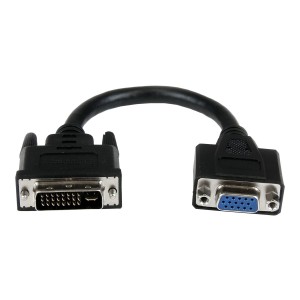 StarTech DVIVGAMF8IN 8IN DVI TO VGA CABLE ADAPTER - DVI-I MALE TO VGA FEMALE - Image 1