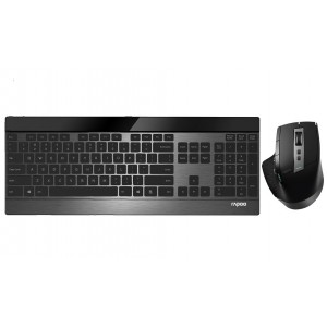 Rapoo 9900M Multi-mode Wireless Ultra-slim Keyboard & Mouse - Bluetooth 4.0, 2.4G Multi-Mode Switch, Ultra-Slim Keys, Adjustable DPI - Image 1