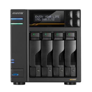 Asustor AS6804T 4-BAY NAS 3.5"/2.5"(0/4), QC-2.3GHz, 16GB, M.2(4), 5G(2), 10G(2), PCIe, TWR, 3YR - Image 1